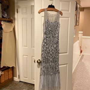 Sequin Silver Gown
